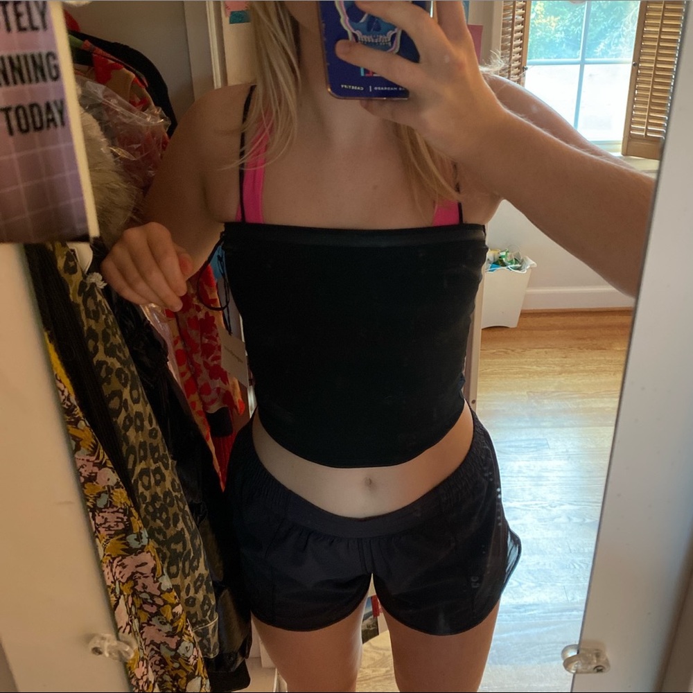 Black Superdown Tank with Zipper